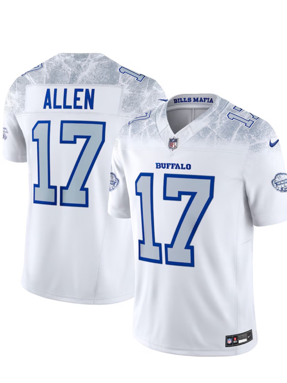 Josh Allen #17 Buffalo White Football Jersey